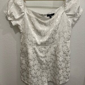 White Floral Women's Romper